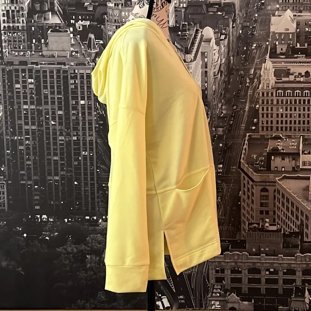Lightweight V Neck Hoodie w. Front Pockets - Picture 4 of 9